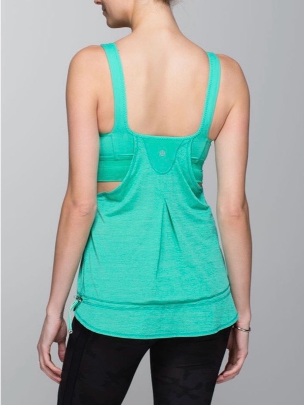 LULULEMON Heathered Bali Breeze Run Times Tank Active Workout Yoga Top Size 4